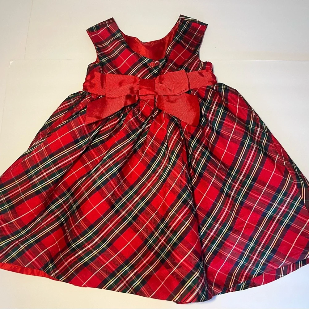 Janie‎ and Jack Dress Sz 2T Tartan Red & Green Party Christmas Holiday